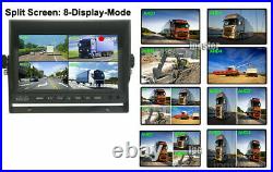 7 Quad Monitor DVR SD Recorder Side Rear View Reversing Camera System For Truck
