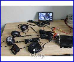 7 Quad Monitor Parking Reversing Security SYSTEM 4xCCD Camera For Truck Caravan