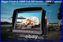 7'' Quad Monitor Screen DVR Backup Rear Side Front View Camera for Truck Trailer