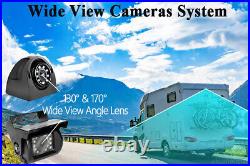 7'' Quad Monitor Screen DVR Backup Rear Side Front View Camera for Truck Trailer