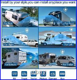7 Quad Monitor Split Screen Video Recording+4xAHD Rear View Camera For Caravan