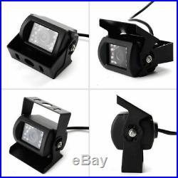 7 Quad Monitor Split screen 4x 4PIN 18 IR CCD Color Rear View Camera For Truck
