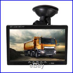 7 Quad Split HD Monitor +4x Front Side Backup Rear View Camera For Bus Truck RV