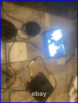 7 Quad Split Monitor Screen +2X Rear View Backup Camera System For Bus Truck RV
