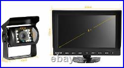 7 Quad Split Monitor Screen+4X Rear View Backup Camera For Bus Truck RV Trailer
