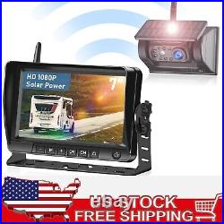 7 Quad Wireless Magnetic Monitor Backup IR Camera Rear View Parking Reverse Kit