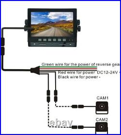 7 Rear View Backup Cab Camera System For Skid Steer, Rv, Truck, Heavy Equipment