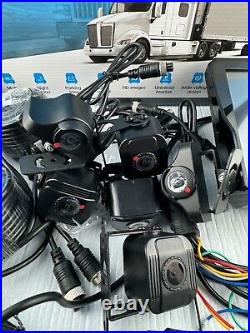 7 Split Monitor 6 Rear View Backup Camera DVR System For Semi Box Truck RV