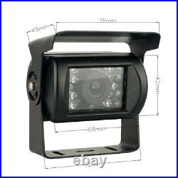 7 Split Monitor Mirror 4x CCD Rear View Backup Reverse Camera 12-24v for Truck