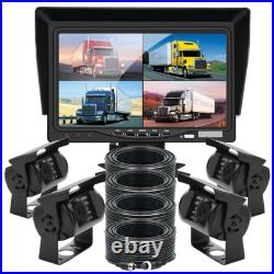 7 Split Screen Car Monitor 4x 4PIN IR Rear View Backup Cameras 4x 10m For Truck 7 Split Screen Car Monitor 4x 4PIN IR Rear View Backup Cameras 4x 10m For Truck