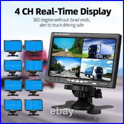 7 Split Screen Car Monitor 4x 4PIN IR Rear View Backup Cameras 4x 10m For Truck 7 Split Screen Car Monitor 4x 4PIN IR Rear View Backup Cameras 4x 10m For Truck