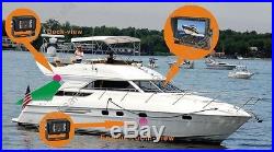7 Waterproof Monitor+2 Waterproof Camera, Cctv System Rear View For Boat Yacht