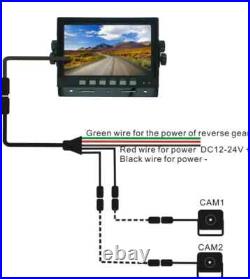 7 Wired Rear View Backup Reverse 2-camera System For Skid Steer, Truck, Trailer 7 Wired Rear View Backup Reverse 2-camera System For Skid Steer, Truck, Trailer