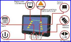 7 Wired Rear View Backup Side Camera System For Truck, Motorhome, Forklift