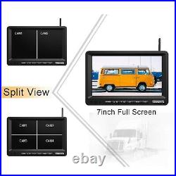7 Wireless Backup Rear View Camera System Monitor Night Vision For RV Truck Bus