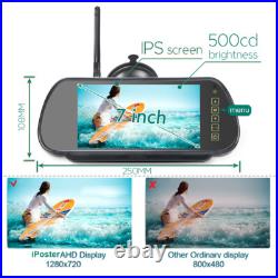 7'' Wireless DVR Monitor 4 Reverse Backup Wifi Camera Rear View For Truck Bus RV