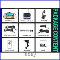 7'' Wireless DVR Monitor 4 Reverse Backup Wifi Camera Rear View For Truck Bus RV