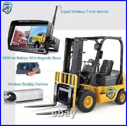 7 Wireless DVR Monitor Forklift Front View Camera Rear View Cam 9600MA Battery