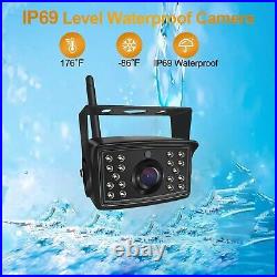 7 Wireless DVR Monitor Forklift Front View Camera Rear View Cam 9600MA Battery