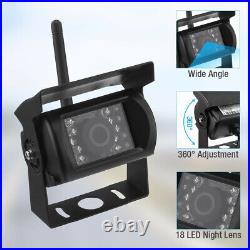7 Wireless Dual Reverse Camera Rear View Monitor Kit for Truck Caravan Van Bus
