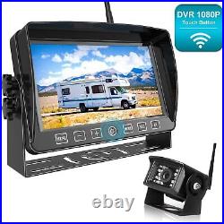 7'' Wireless Monitor Car Rear View Backup Camera 1080P Digital Touch System Back
