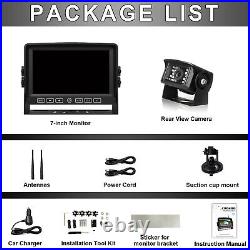 7'' Wireless Monitor Car Rear View Backup Camera 1080P Digital Touch System Back