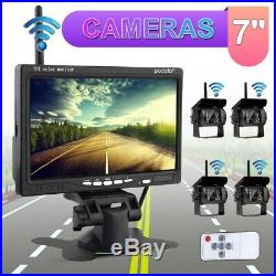 7 Wireless Monitor Infrared Night Vision Rear View Backup Camera for RV Truck