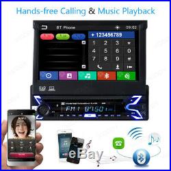 7 in Car DVD CD Player Stereo Flip Out Touch Screen Radio 1 DIN + Reverse Camera