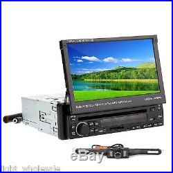 7 inch LCD Touchscreen 1Din Car Auto DVD CD Player Stereo USB SD+Rearview camera