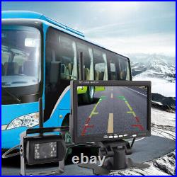 7in Quad Monitor DVR 4CH HD Rear Side View Camera For RV Truck Caravan Trailer