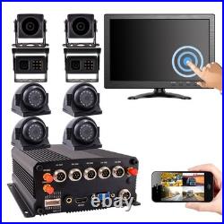 8CH 1080P WIFI GPS 4G Truck DVR MDVR Backup Camera System 10 Screen Remote View