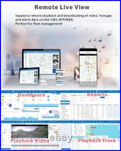 8CH 1080P WIFI GPS 4G Truck DVR MDVR Backup Camera System 10 Screen Remote View