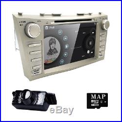 8Toyota Camry 2007-2011 GPS Navigator Car Dash DVD Stereo System+Reverse Camera