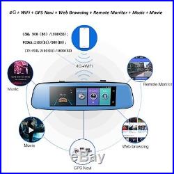 8'' 1080P GPS 4G Android 5.1 Auto DVR Camera Wifi Car Rear View Mirror Dash Cam