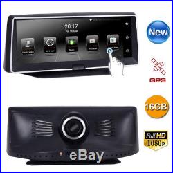 8 Car GPS Navigation System Bluetooth Dashboard Monitor 1080P Rearview Camera