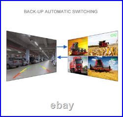 9Quad Monitor+2x4PIN Rear View Backup Cameras+2x10m 12V 24V For Truck Carvan RV