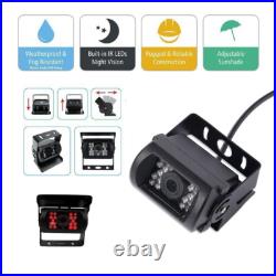 9Quad Monitor+2x4PIN Rear View Backup Cameras+2x10m 12V 24V For Truck Carvan RV