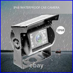 9Quad Monitor+2x4PIN Rear View Backup Cameras+2x10m 12V 24V For Truck Carvan RV