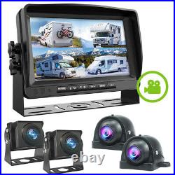 9Quad Monitor DVR Recorder AHD System Rear View Backup Camera for Truck Trailer