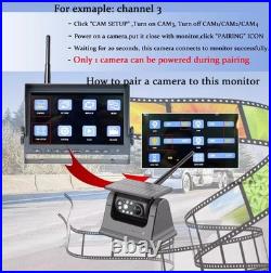 9 1 ch DVR Monitor Magnetic Standby Mode Solar Wireless Backup Camera RVs Truck