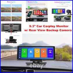 9.3 Monitor Carplay Car Rear View Backup Reverse Camera Parking System Kit 12V