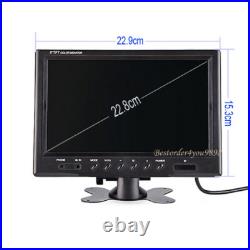 9 4CH Monitor Car Bus Truck Backup Reverse System + 4x IR Rear View Camera Kit 9 4CH Monitor Car Bus Truck Backup Reverse System + 4x IR Rear View Camera Kit