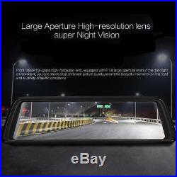 9.88'' Car DVR Rear View Mirror Backup Camera Video Recorder 4G WiFi ADAS GPS BT