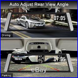 9.88'' Dual Lens Car Auto DVR Mirror Dash Cam Video Recorder + Rear View Camera