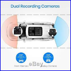 9.88'' Dual Lens Car DVR Rear View Mirror Dash Cam Front Camera Video Recorder