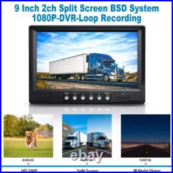 9 DVR Monitor BSD AI AHD Front Rear View Camera Backup For Rv Truck Motorhome 9 DVR Monitor BSD AI AHD Front Rear View Camera Backup For Rv Truck Motorhome