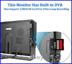 9 DVR Quad Monitor Realtime Video Recording Backup Reversing IR Camera ForTruck
