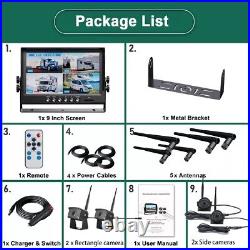 9 Digital Wireless Monitor DVR 1080P Side/Rear View Backup Camera For Truck Kit 9 Digital Wireless Monitor DVR 1080P Side/Rear View Backup Camera For Truck Kit