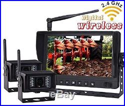 9 Digital Wireless Split Monitor Rear View Backup Camera System