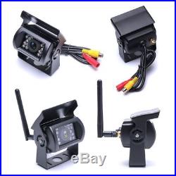 9 Monitor + 4 X Wireless Rear View Backup Night Vision Camera For RV Truck Bus